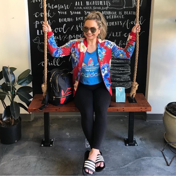 Adidas Floral Track Jacket - Picture 2 of 8